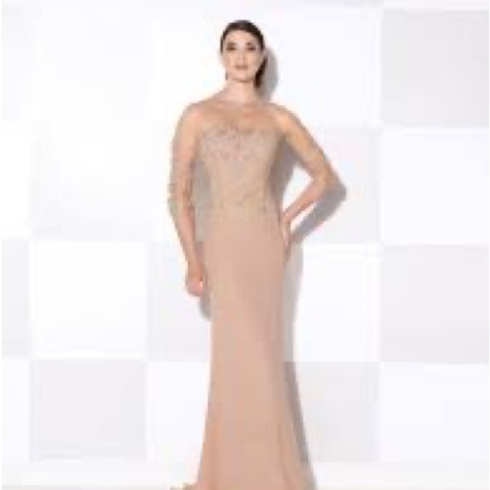 Cameron Blake mink pink MOB gown